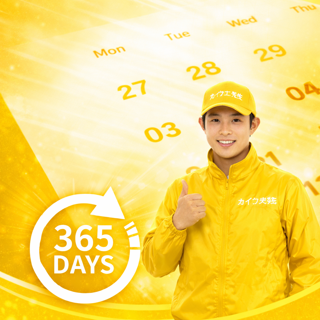 土日祝も営業の安心感